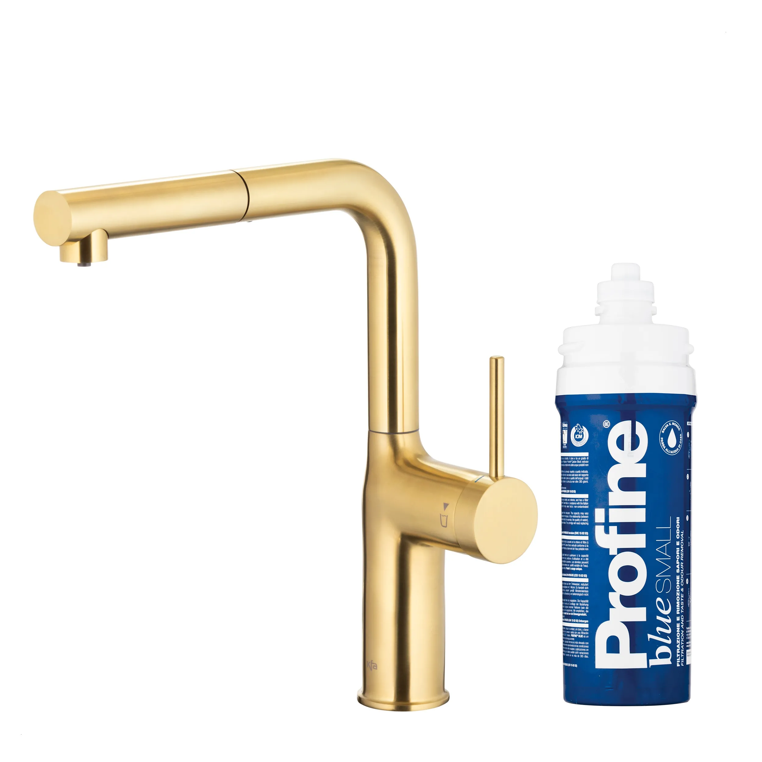 Bateria KFA Armatura Duero Pure Move Pull-Out 6623-423-39 Jasne złoto Stal szlachetna