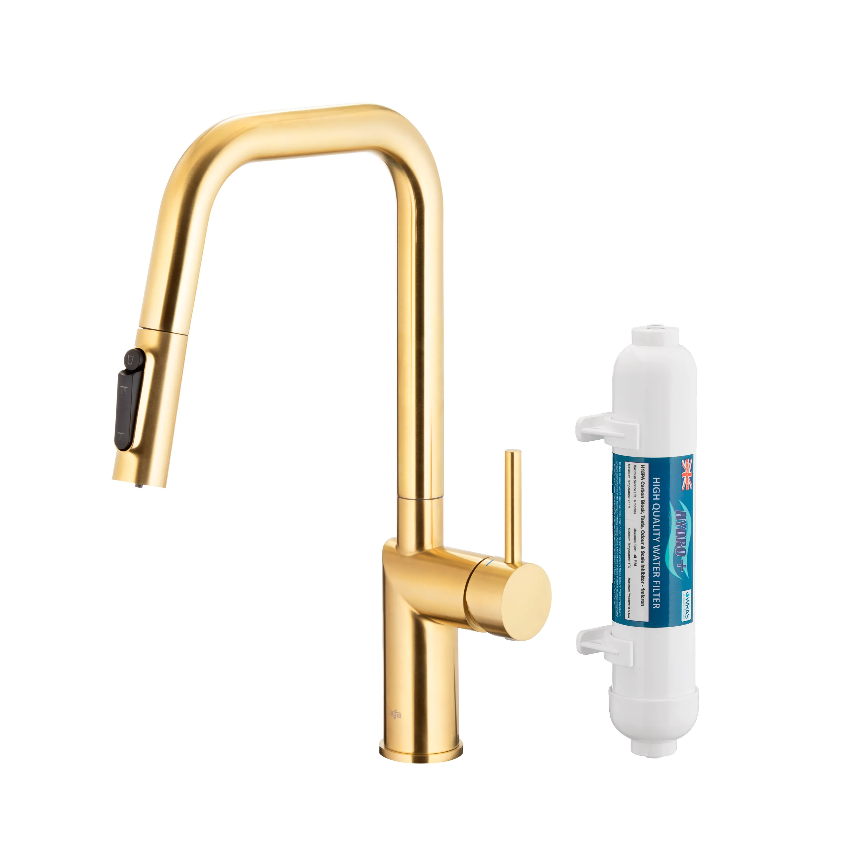 Bateria KFA Armatura Duero Pure Style Pull-Out 6623-312-39 Jasne złoto Stal szlachetna