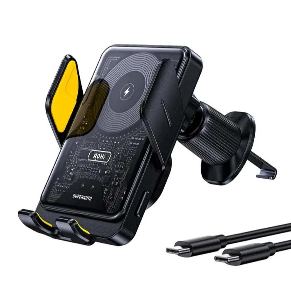 Ładowarka samochodowa AOHI Smart Sensor 15W Czarny