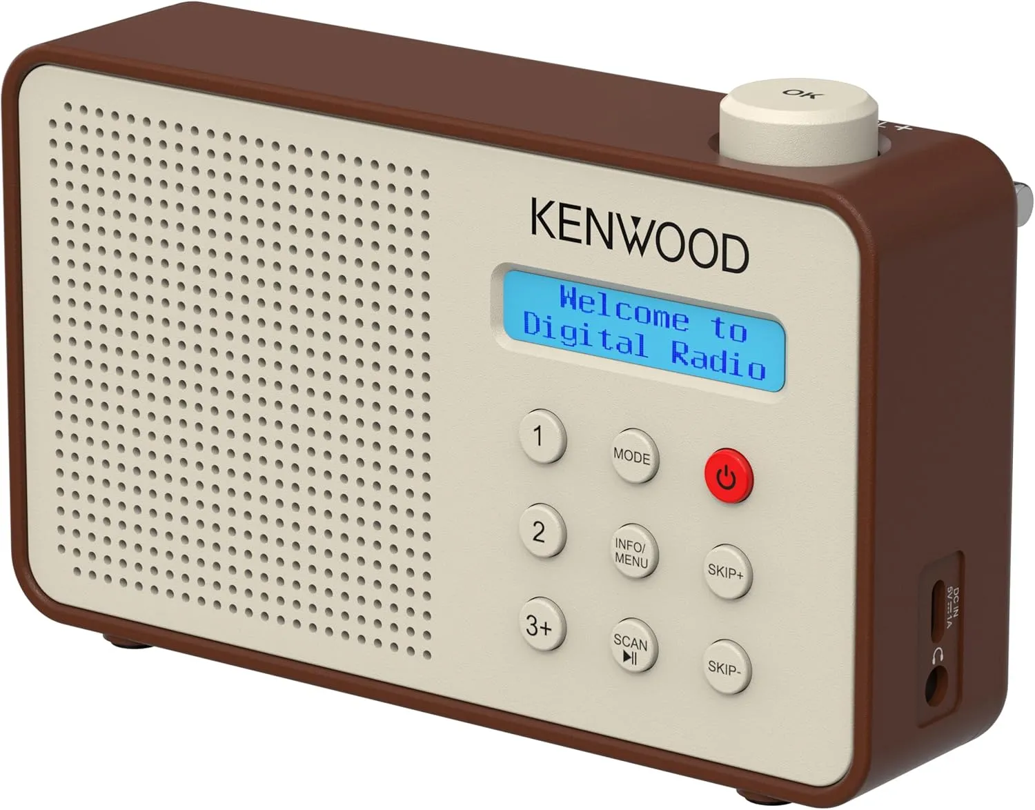 Radioodbiornik Kenwood CR-M25DAB-T Radio FM, DAB+ Bluetooth Brązowy