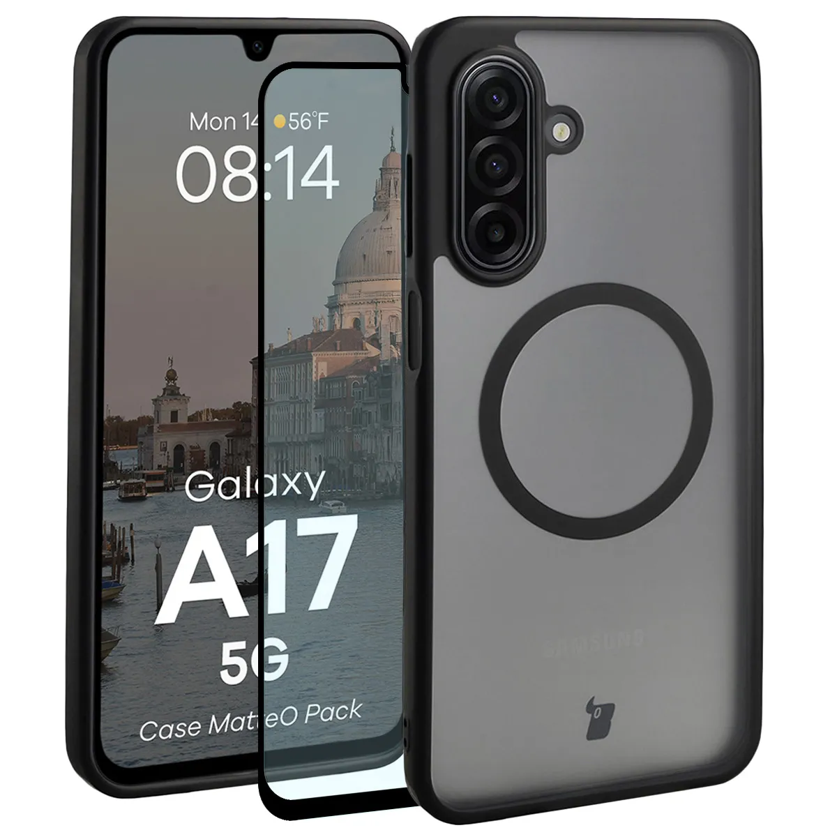Szkło hartowane Bizon MatteO Pack do Galaxy A17 5G Czarny