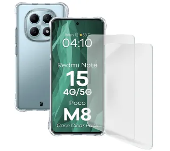 Szkło hartowane Bizon Case Clear Pack do Xiaomi Redmi Note 15 / POCO M8 5G Przezroczysty
