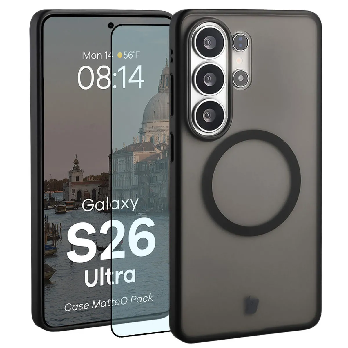 Szkło hartowane Bizon MatteO Pack do Galaxy S26 Ultra Czarny