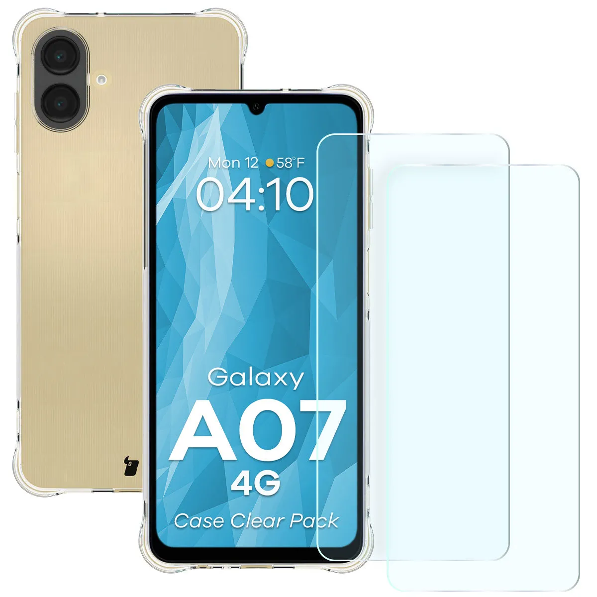 Szkło hartowane Bizon Case Clear Pack do Galaxy A07 Przezroczysty