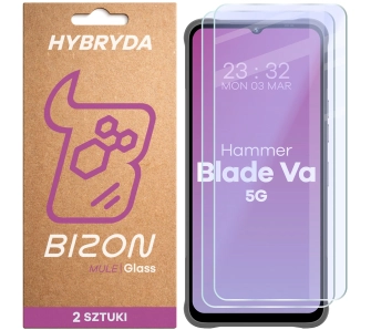 Szkło hybrydowe Bizon elastyczne Glass Mule Duo do HAMMER Blade Va 5G 2 sztuki