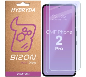 Szkło hybrydowe Bizon elastyczne Glass Mule Duo do Nothing CMF Phone 2 Pro 2 sztuki