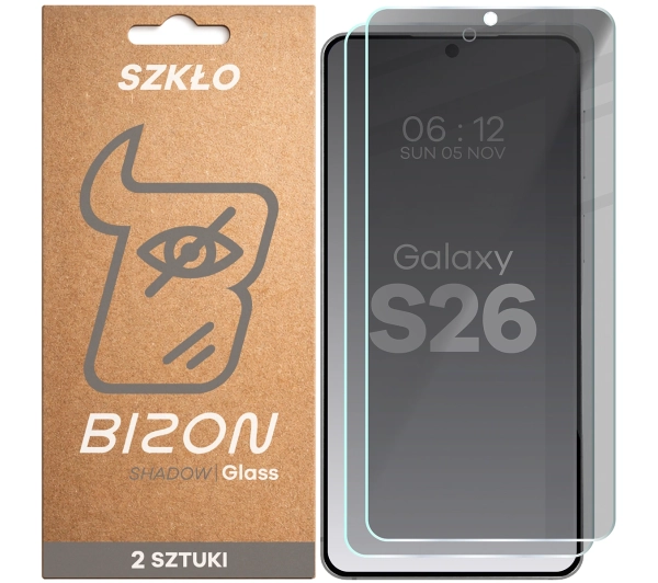 Bizon prywatyzujące Glass Clear Shadow Duo do Galaxy S26 2 sztuki