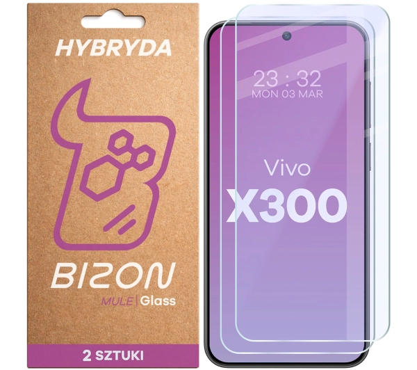 Bizon elastyczne Glass Mule Duo do Vivo X300 2 sztuki