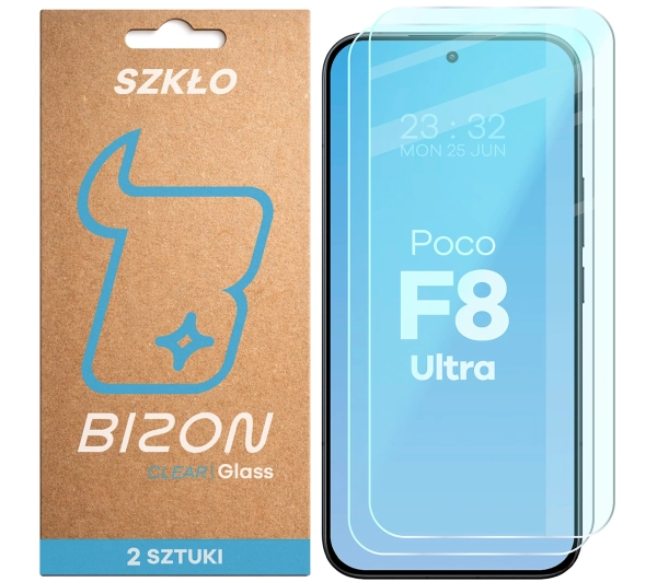 Bizon na ekran Glass Clear Duo do Xiaomi POCO F8 Ultra 2 sztuki