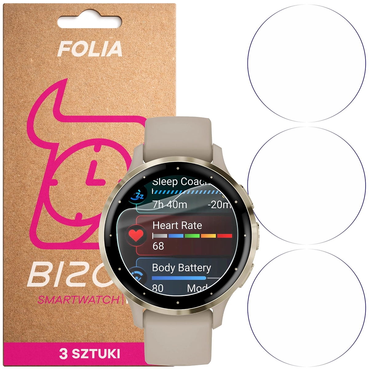 Folia hydrożelowa Bizon Watch Film HydroFlex do Garmin Venu 3S