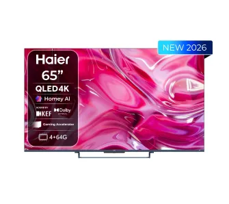 Telewizor Haier H65S90GUX 65" QLED 4K 144 Hz GoogleTV Funkcje AI Dolby Vision Dolby Atmos HDMI 2.1 DVB-T2