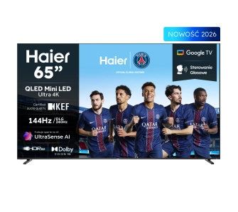 Telewizor Haier H65M92FUX 65" QLED Mini LED Ultra 4K 144Hz GoogleTV Dolby Vision Dolby Atmos HDMI 2.1 DVB-T2