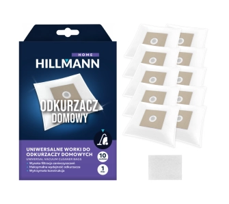 Worki do odkurzacza HILLMANN WO002 10 szt+1 filtr uniwersalne