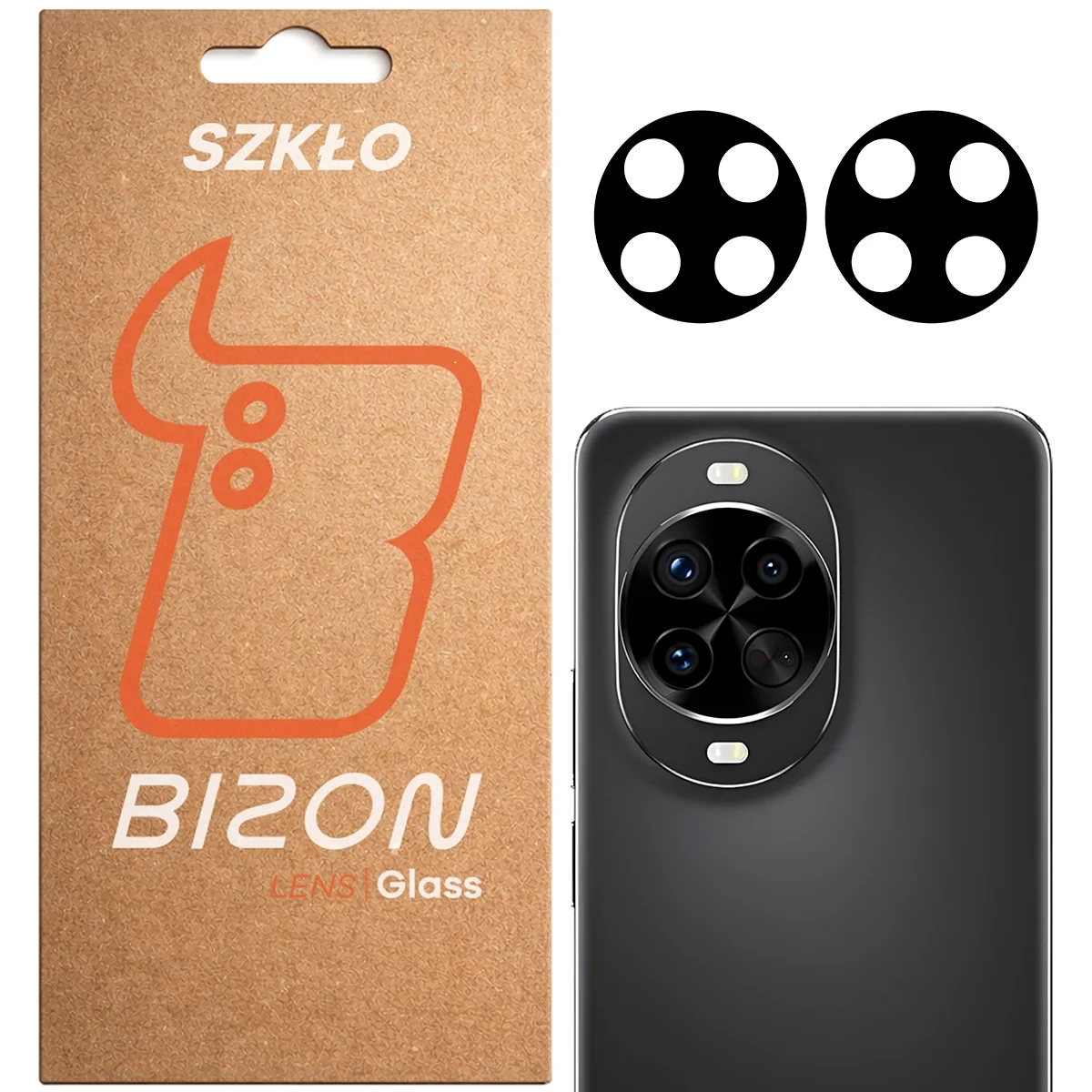 Szkło ochronne Bizon na aparat Glass Silk Lens do Huawei nova 14 Pro 2 sztuki