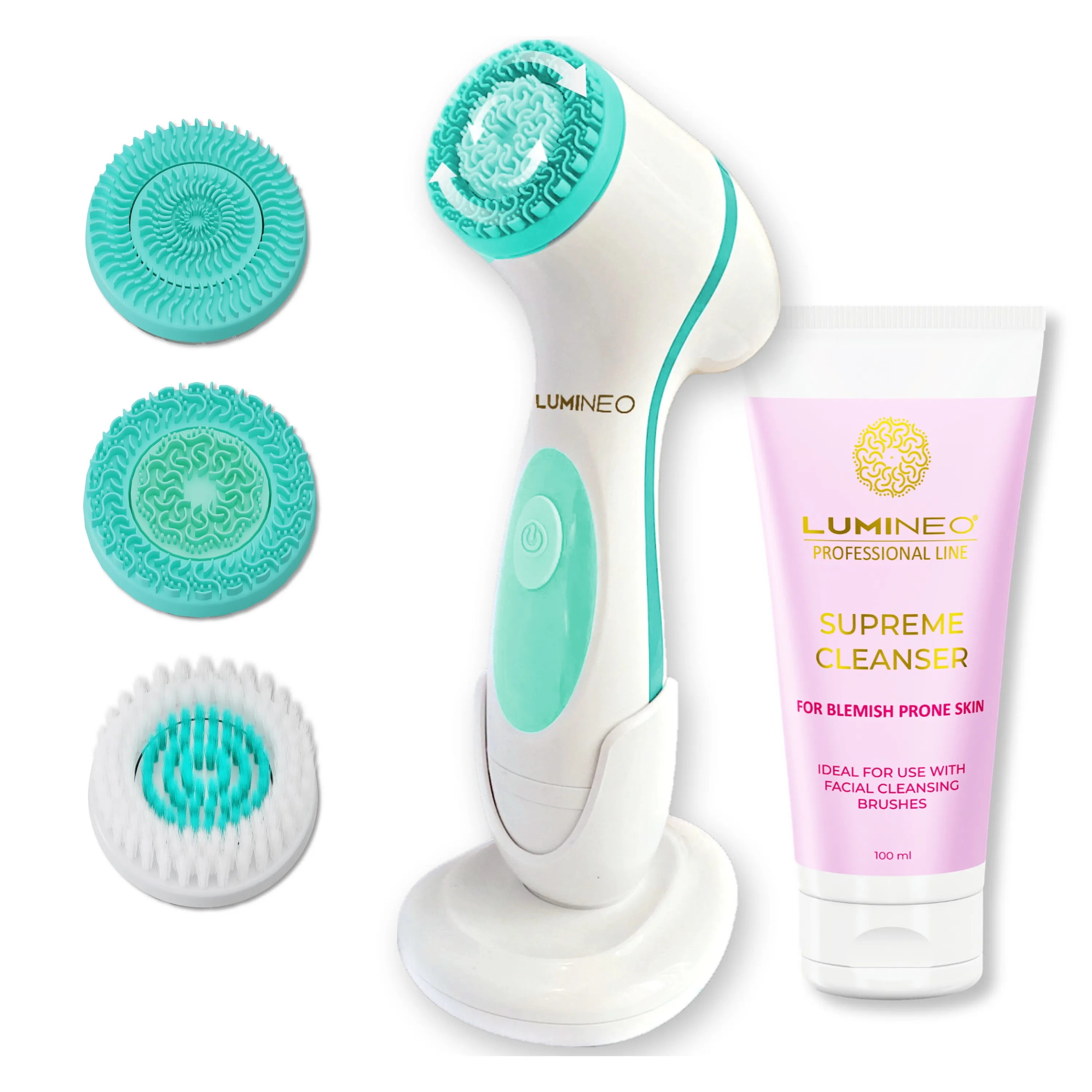 Szczoteczka do twarzy Lumineo Classic + Żel do skóry trądzikowej 100ml