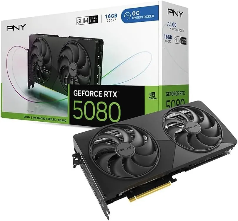 Karta graficzna PNY GeForce RTX 5080 Dual-Fan Slim Overclocked 16GB GDDR7 256bit DLSS 4