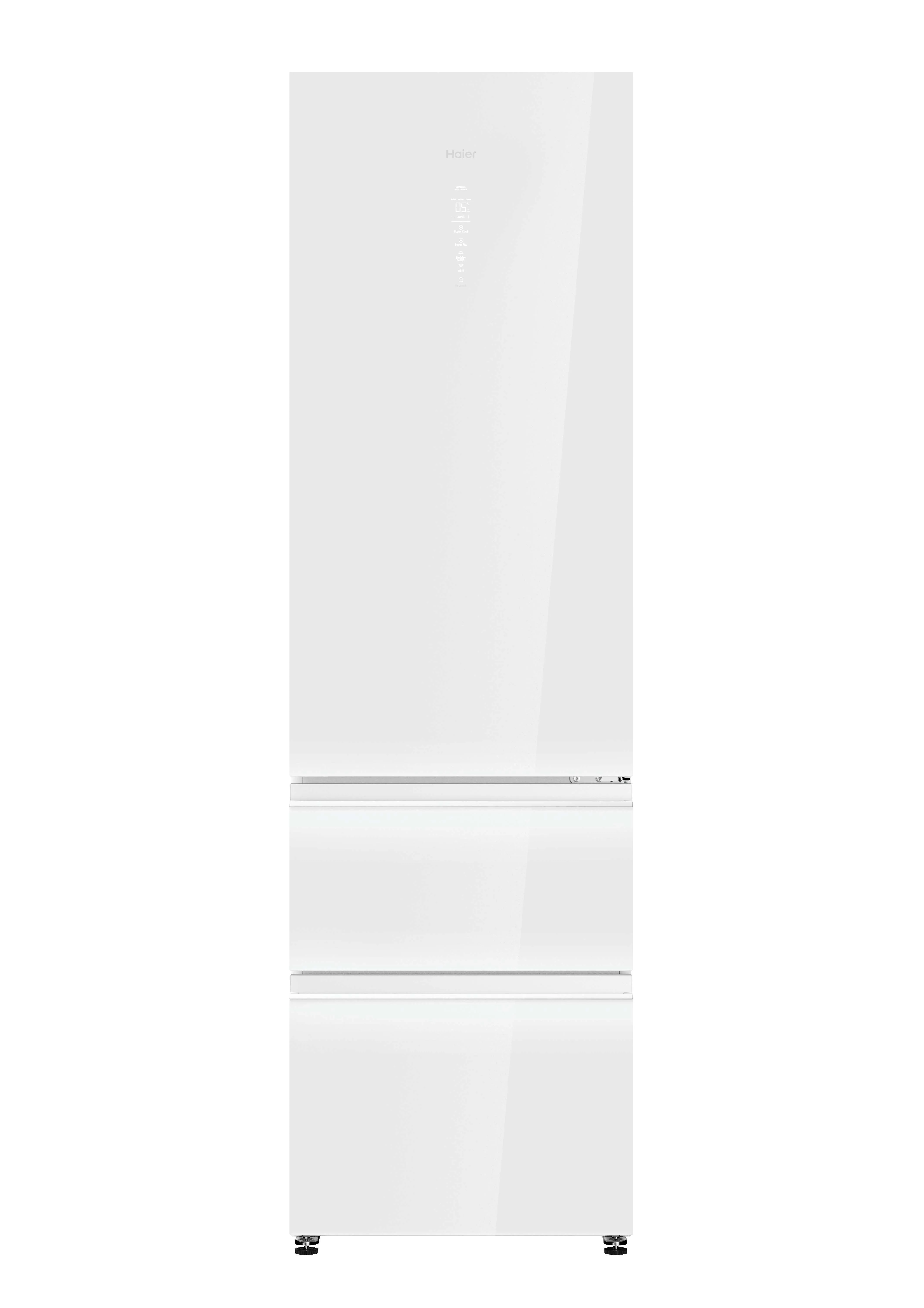Lodówka Haier HTW7620DNGW Pełny No Frost 205cm Szuflada z kontrolą wilgotności Zdalne sterowanie Biały