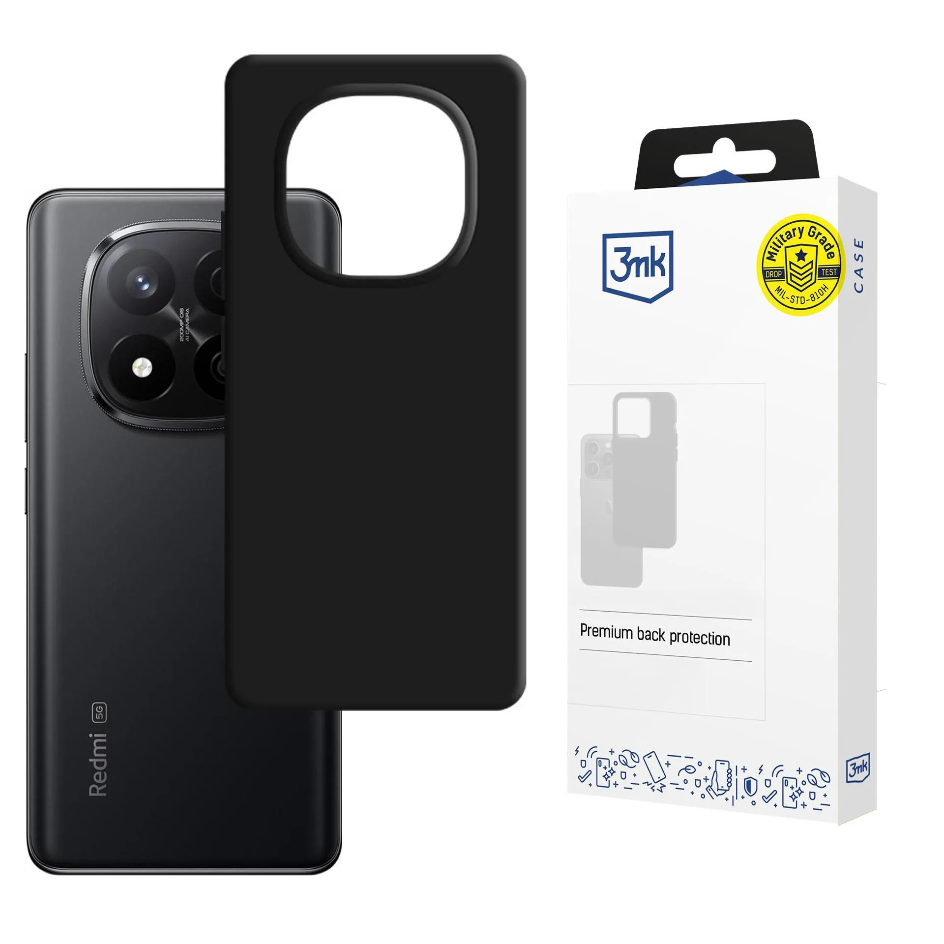 Etui 3mk Hardy Mellow Case do Redmi Note 14 Pro+ Czarny
