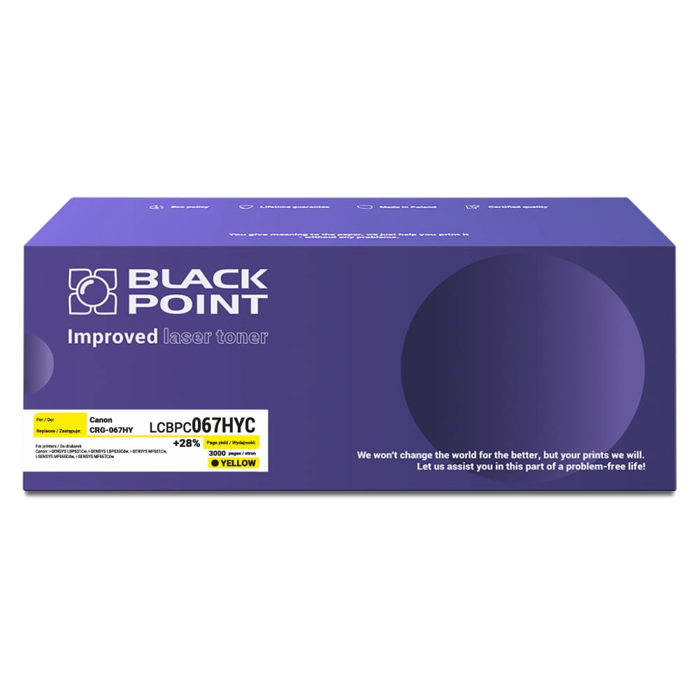 Toner Black Point LCBPC067HYC (zamiennik CRG-067HY) Żółty