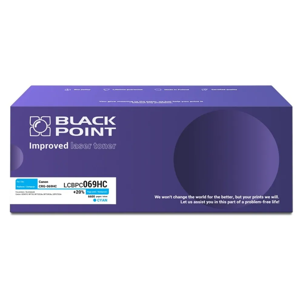 Toner Black Point LCBPC069HC (zamiennik CRG-069HC) Błękitny