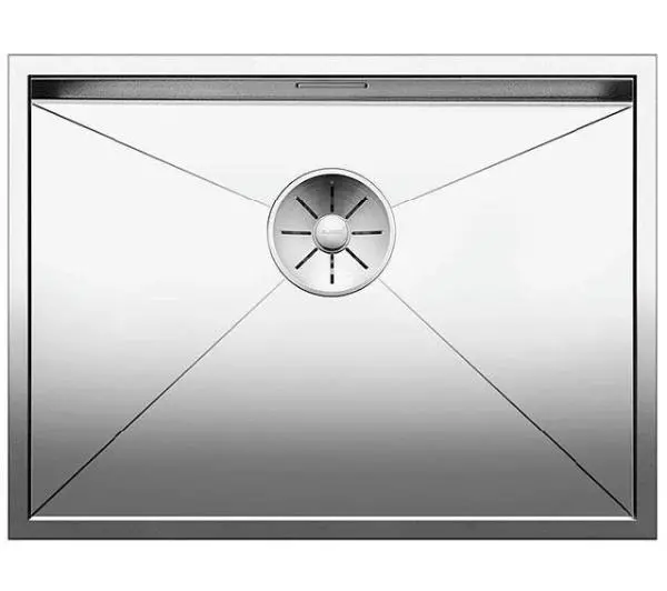 Zlewozmywaki kuchenne - Blanco ZEROX 550-U 521591 Stalowy Srebrny
