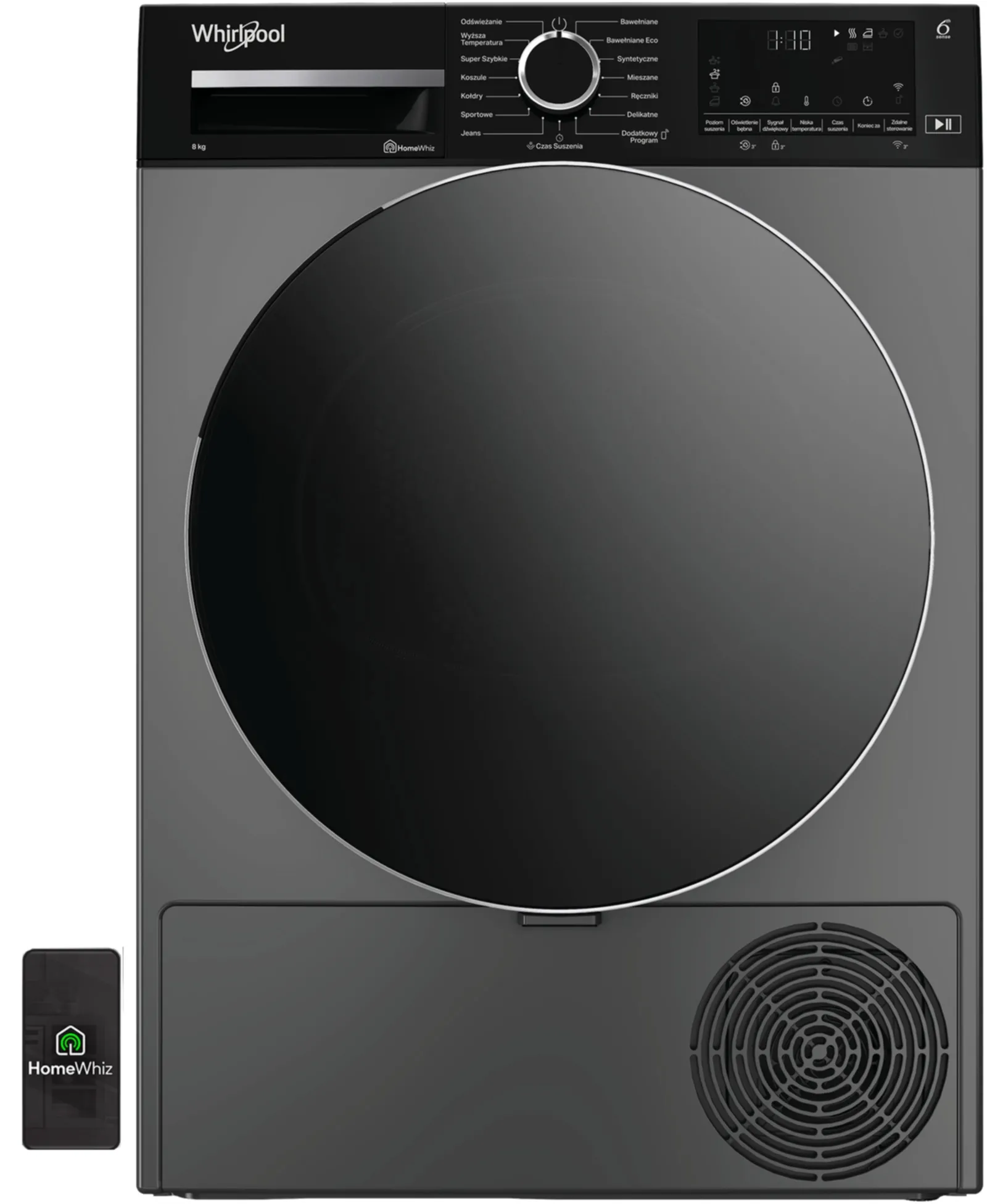 Suszarka Whirlpool CWSD83MSBRPL 47cm Funkcje AI 8kg Zdalne sterowanie