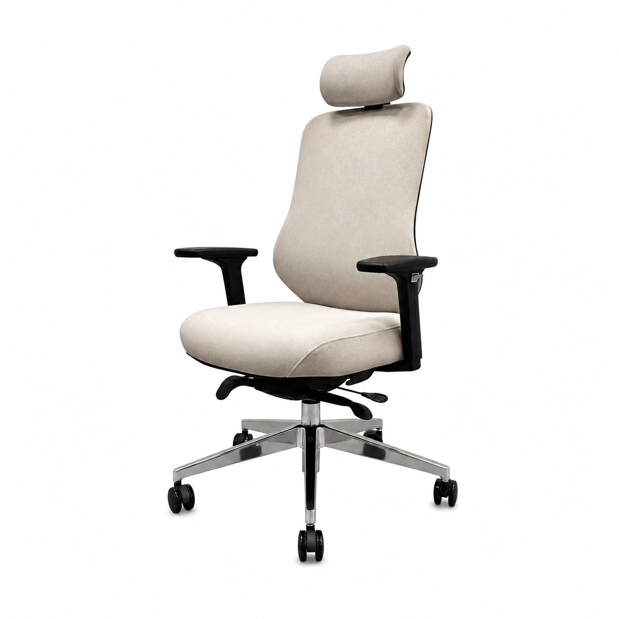 Fotel Jan Nowak AXIS Fabric Beige Biurowy do 120kg Tkanina Jasnobeżowy