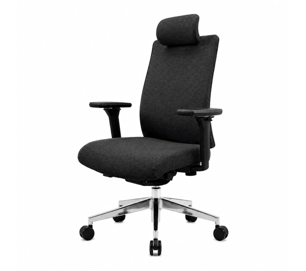 Jan Nowak VECTOR Fabric Black Biurowy do 120kg Tkanina Czarny