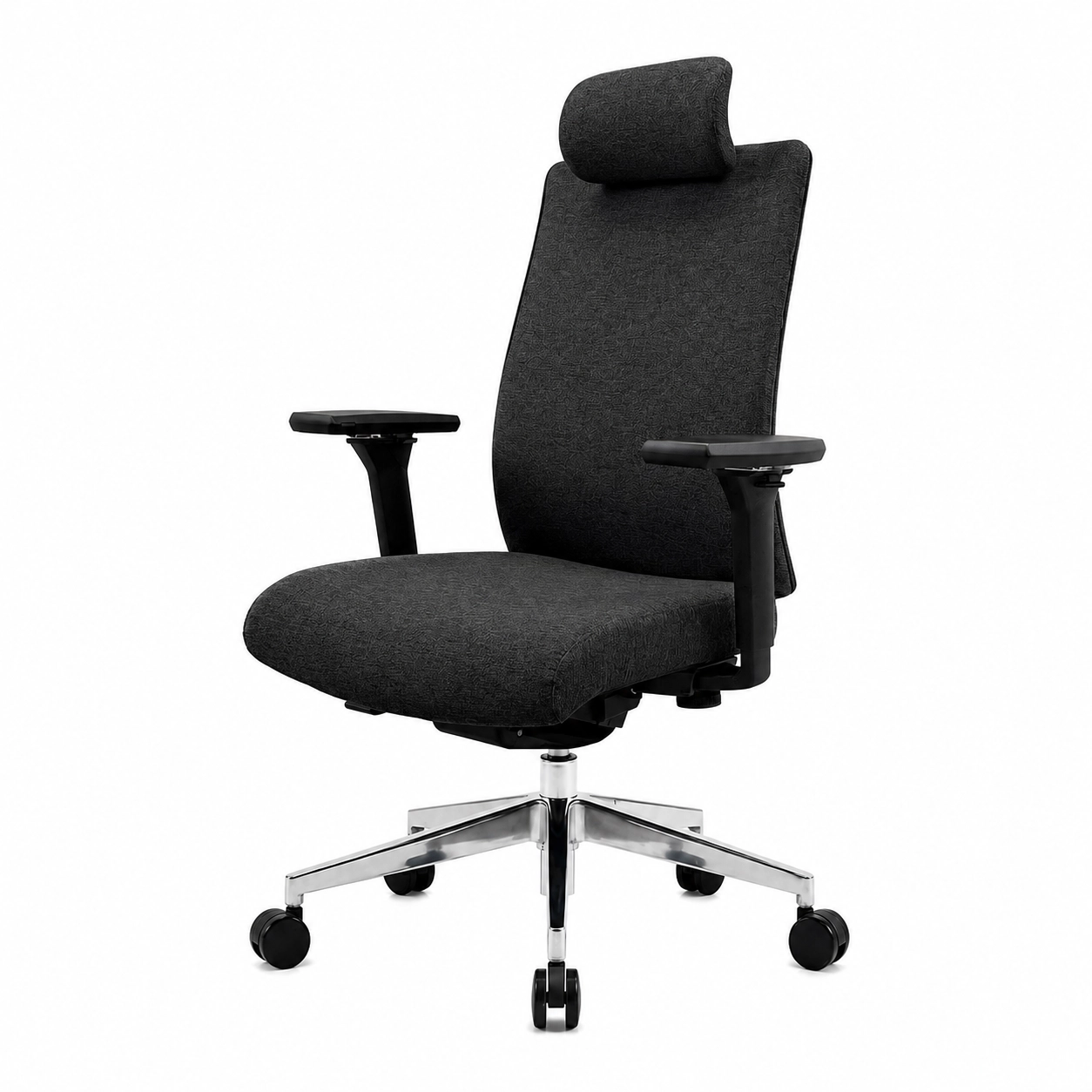 Fotel Jan Nowak VECTOR Fabric Black Biurowy do 120kg Tkanina Czarny