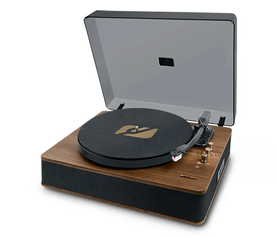 Gramofon Muse MT-106 BT Półautomatyczny Napęd paskowy Przedwzmacniacz Bluetooth Brązowo-czarny