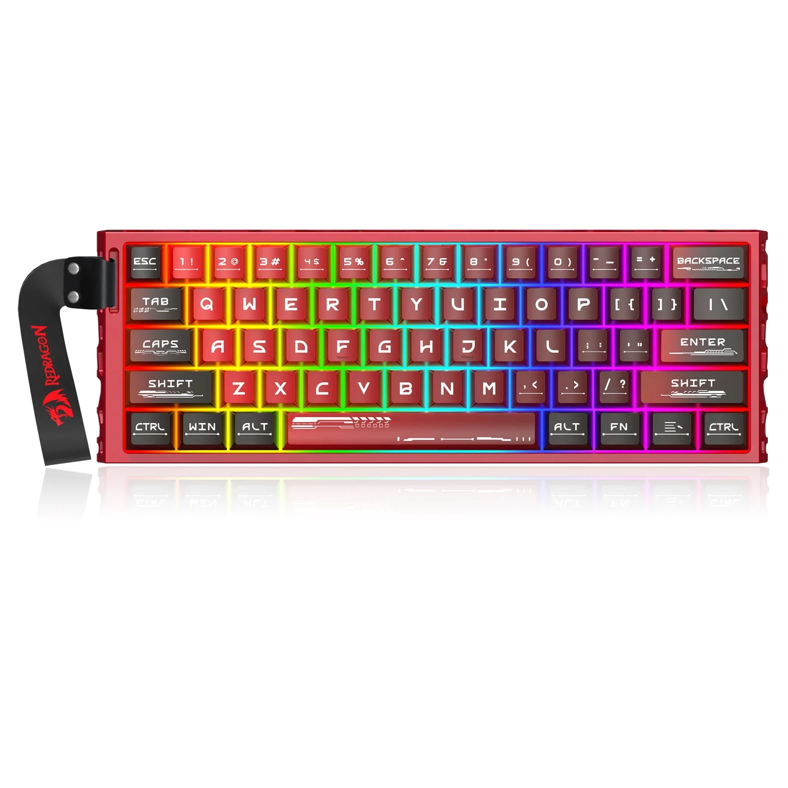 Klawiatura magnetyczna Redragon Venom K753-RGB-M NextGEN UltraMag Czerwono-Czarny