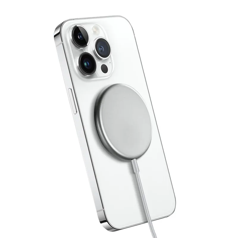 Ładowarka indukcyjna Crong CRG-MS15W-SLV MagSpot Wireless Charger Srebrny