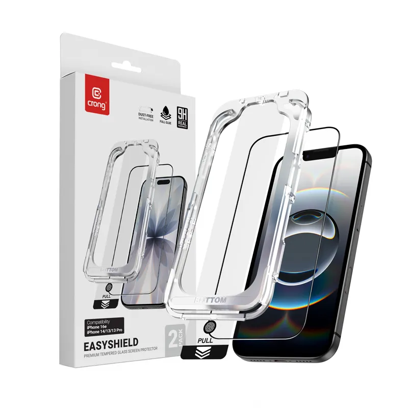 Szkło hartowane Crong EasyShield 2-Pack z aplikatorem do iPhone 17e / iPhone 16e