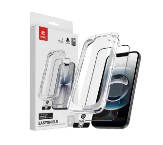 Szkło hartowane Crong EasyShield 2-Pack z aplikatorem do iPhone 17e / iPhone 16e