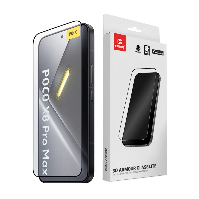 Szkło hartowane Crong 3D Armour Glass Lite do POCO X8 Pro Max