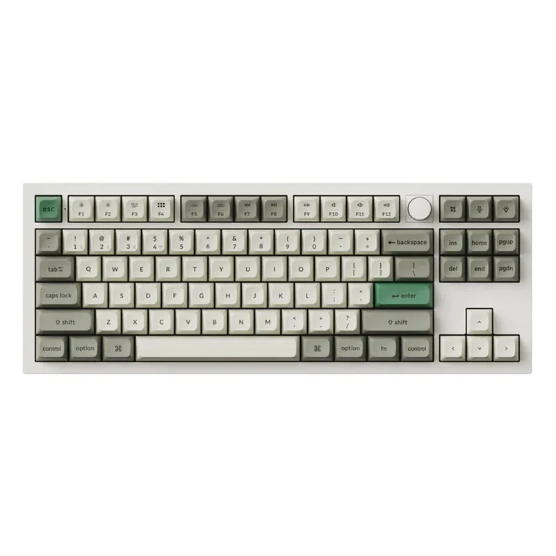 Klawiatura mechaniczna Keychron Q3 Max QMK Gateron Jupiter Banana Biało-Szary