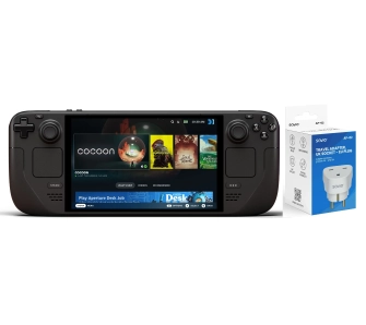 Konsola Valve Steam Deck OLED 1TB 7,4" WXGA 16GB RAM 1TB SSD Dysk Steam OS + Adapter podróżny Savio AP-02