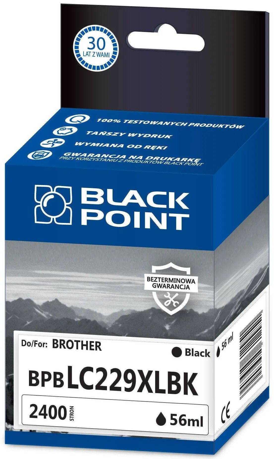 Tusz Black Point BPBLC229XLBK (zamiennik LC-229XLBK) Czarny 56 ml