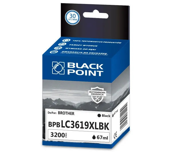 Black Point BPBLC3619XLBK (zamiennik LC-3619XLBK) Czarny 67 ml
