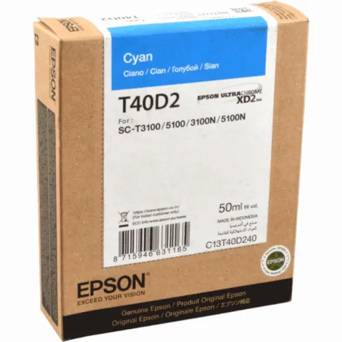 Tusz Epson UltraChrome XD2 Błekitny 50 ml C13T40D240