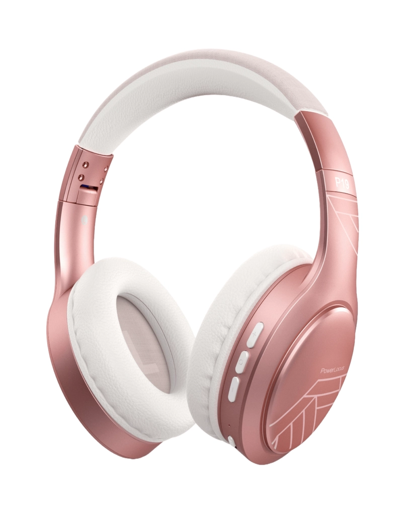 Słuchawki bezprzewodowe PowerLocus P19 Rose Gold Nauszne Bluetooth 5.3 Różowo-złoty