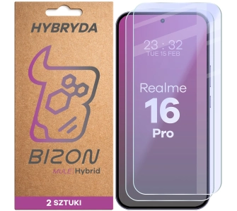 Szkło hybrydowe Bizon elastyczne Hybrid Mule Duo do Realme 16 Pro 5G 2 sztuki