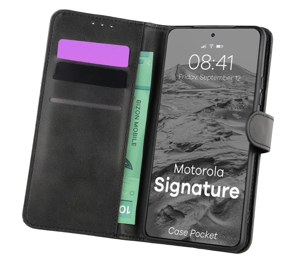 Bizon Case Pocket do Motorola Signature Czarny