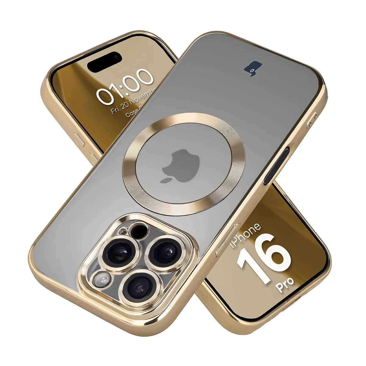 Etui Bizon Case GuardO do iPhone 16 Pro Złoty