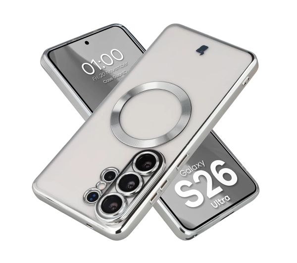 Bizon Case GuardO do Galaxy S26 Ultra Srebrny