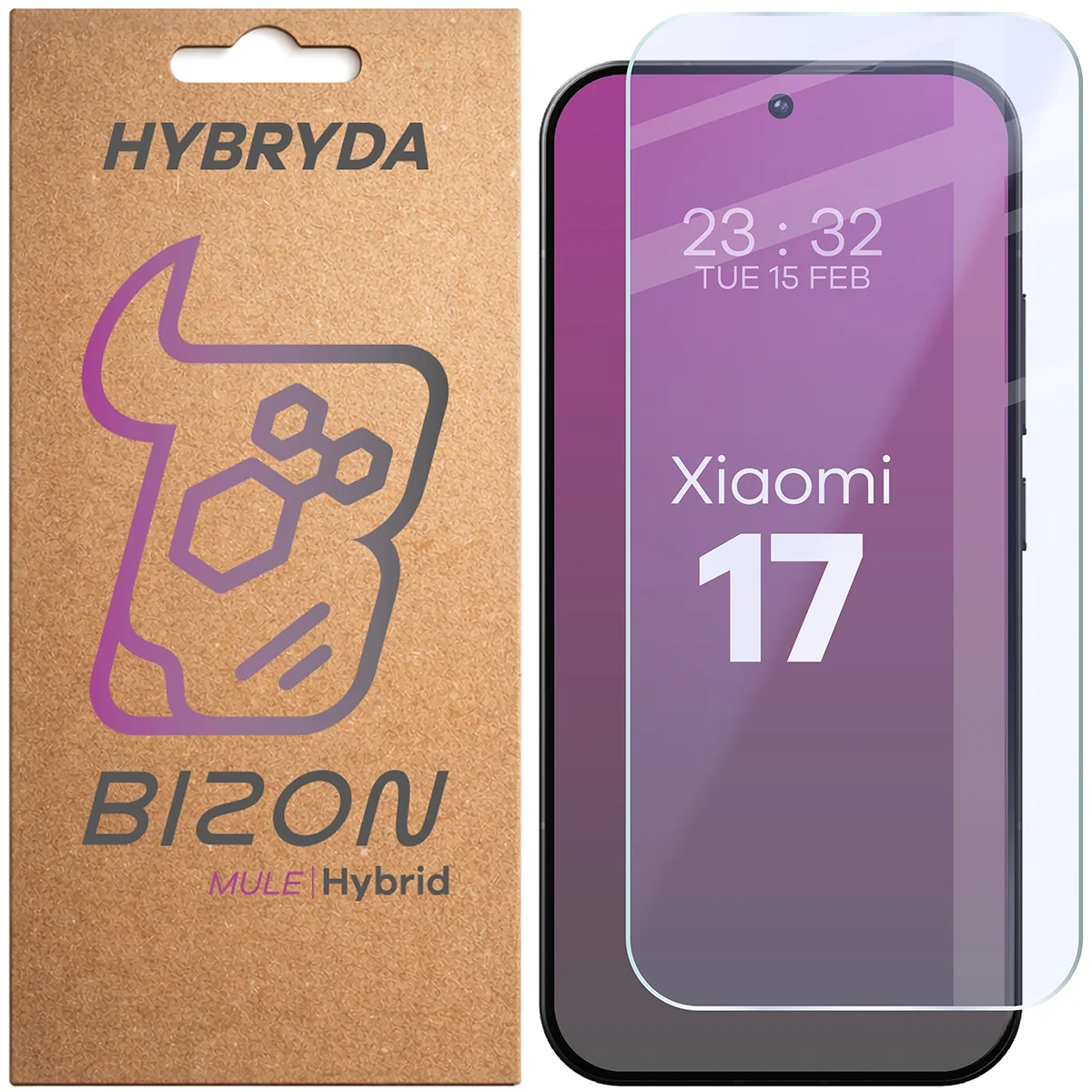 Szkło hybrydowe Bizon elastyczne Hybrid Mule do Xiaomi 17