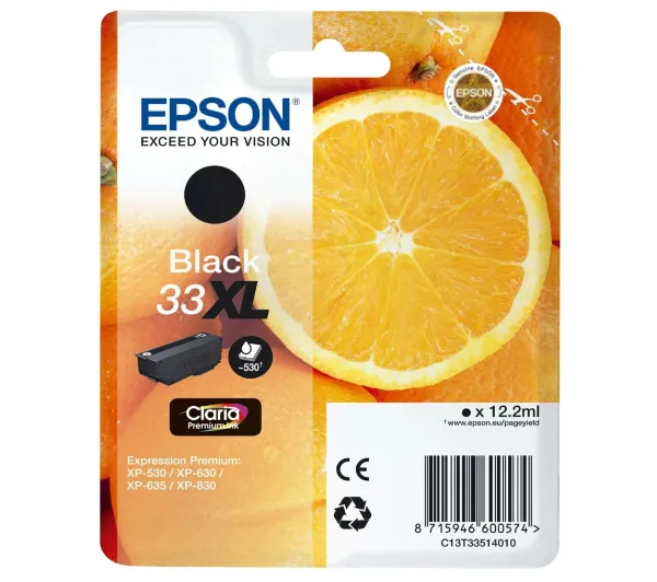 Epson T3351 33XL Czarny 12,2 ml C13T33514012