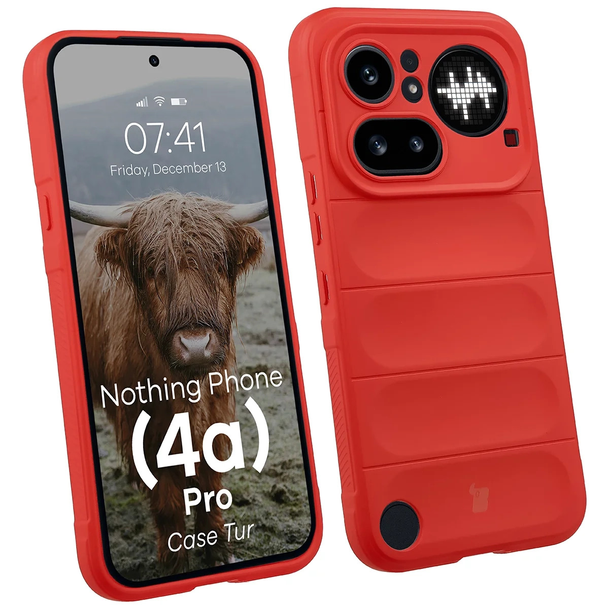 Etui Bizon Case Tur do Nothing Phone (4a) Pro Czerwony