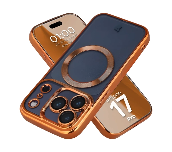 Bizon Case GuardO do iPhone 17 Pro Pomarańczowy