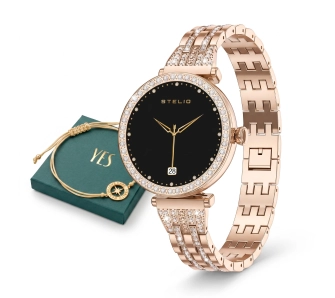 Smartwatch STELIO Lusso Gem AI 38mm Złoty + Bransoletka YES